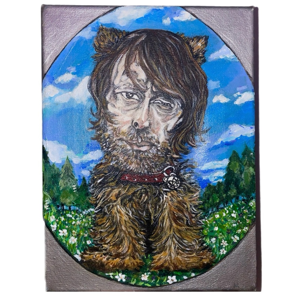 🐾 🌦️ Thom Yorke “Thom Yorkie” - original painting  🌦️🐾